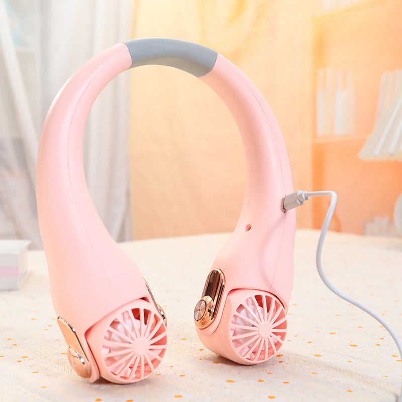 🥳2026 HOT SALE🥳💞50K+ SOLD!🍃 Neck Air Conditioner Fan – Ultra‑quiet, 360° rotating, 3 speeds. Hands‑free cooling, long battery. Summer essential! 😎🌬️-Navalonixcosh®