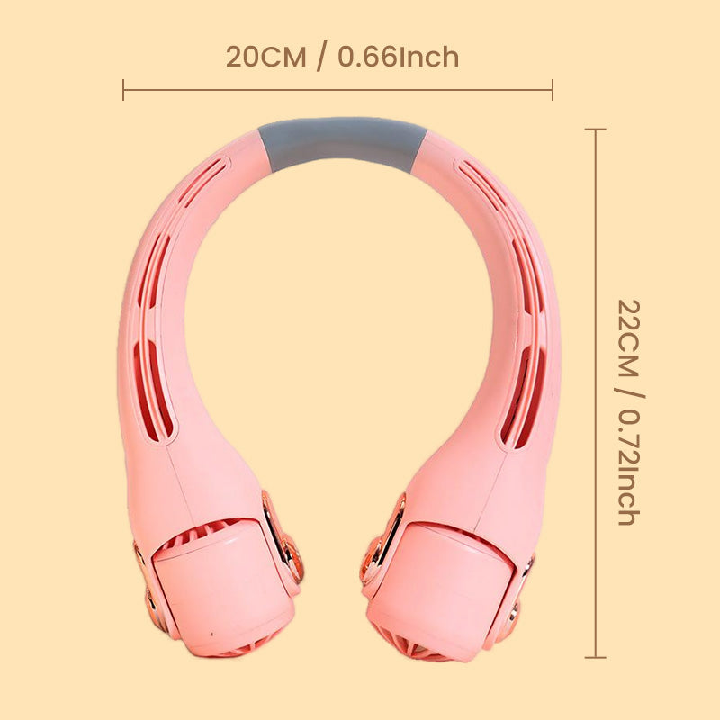 🥳2026 HOT SALE🥳💞50K+ SOLD!🍃 Neck Air Conditioner Fan – Ultra‑quiet, 360° rotating, 3 speeds. Hands‑free cooling, long battery. Summer essential! 😎🌬️-Navalonixcosh®