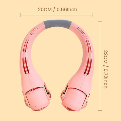🥳2026 HOT SALE🥳💞50K+ SOLD!🍃 Neck Air Conditioner Fan – Ultra‑quiet, 360° rotating, 3 speeds. Hands‑free cooling, long battery. Summer essential! 😎🌬️-Navalonixcosh®