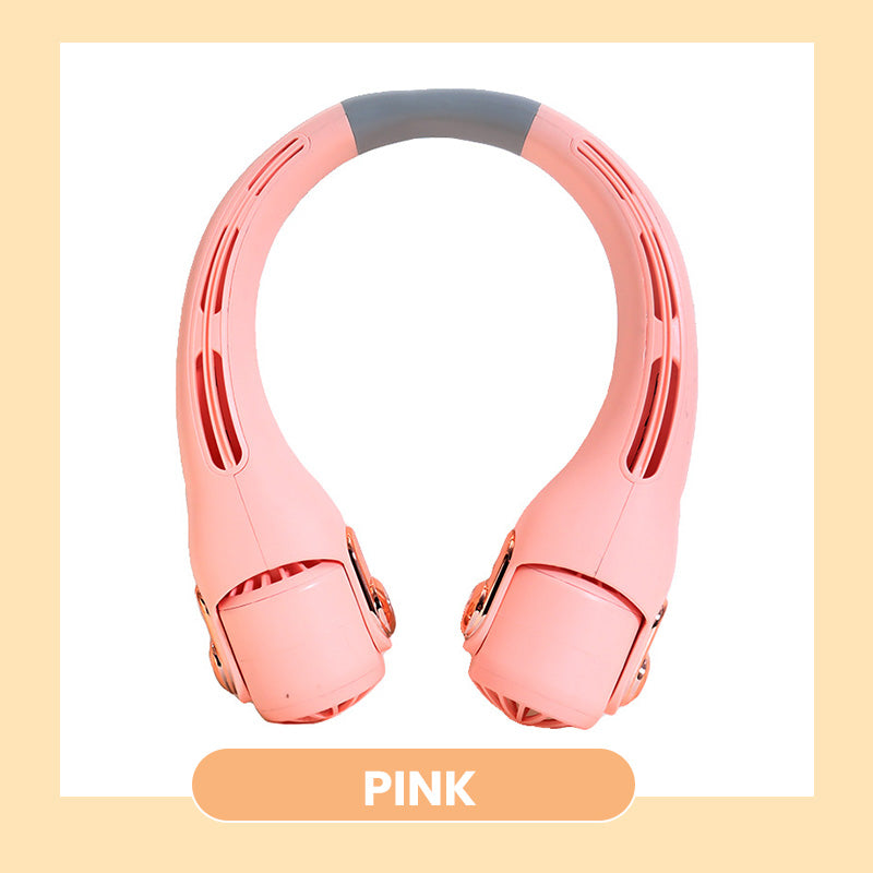 🥳2026 HOT SALE🥳💞50K+ SOLD!🍃 Neck Air Conditioner Fan – Ultra‑quiet, 360° rotating, 3 speeds. Hands‑free cooling, long battery. Summer essential! 😎🌬️-Navalonixcosh®