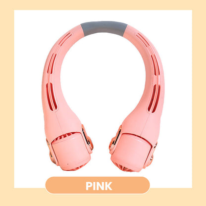 🥳2026 HOT SALE🥳💞50K+ SOLD!🍃 Neck Air Conditioner Fan – Ultra‑quiet, 360° rotating, 3 speeds. Hands‑free cooling, long battery. Summer essential! 😎🌬️-Navalonixcosh®