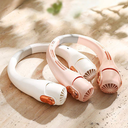 🥳2026 HOT SALE🥳💞50K+ SOLD!🍃 Neck Air Conditioner Fan – Ultra‑quiet, 360° rotating, 3 speeds. Hands‑free cooling, long battery. Summer essential! 😎🌬️-Navalonixcosh®