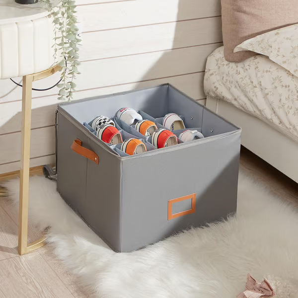 🔥Oxford Fabric Foldable Design Shoe Organizer, Storage Box– Large Capacity, Dustproof & Breathable for Closet & Bedroom 🧺✨-Navalonixcosh®