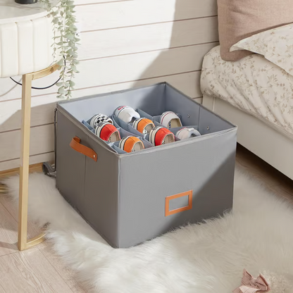 🔥Oxford Fabric Foldable Design Shoe Organizer, Storage Box– Large Capacity, Dustproof & Breathable for Closet & Bedroom 🧺✨-Navalonixcosh®