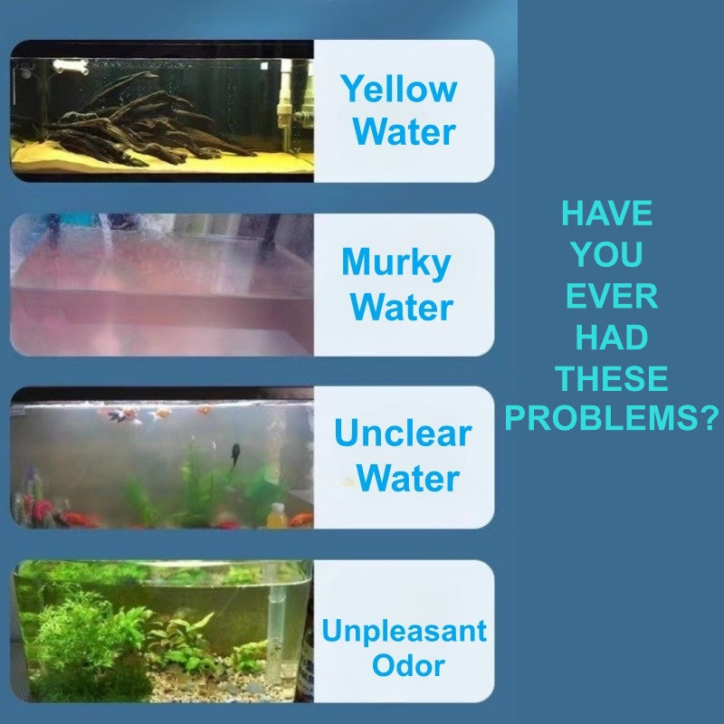 🐠 BUY 1 GET 1 FREE! ✨ AQUARIUM CLARIFYING SHEETS - Crystal Clear Water in 24 Hours, Removes Odors and Impurities, Safe for All Fish and Plants 🌿🔮-Navalonixcosh®