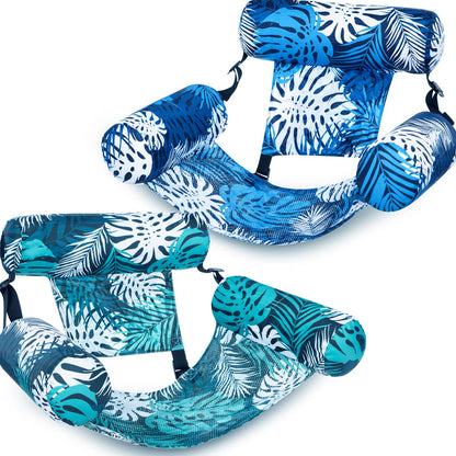 💎 50% OFF | Inflatable Pool Floating Chair - Tropical Leaf Design, Ultra-Lightweight & Puncture-Resistant PVC | Navalonixcosh®