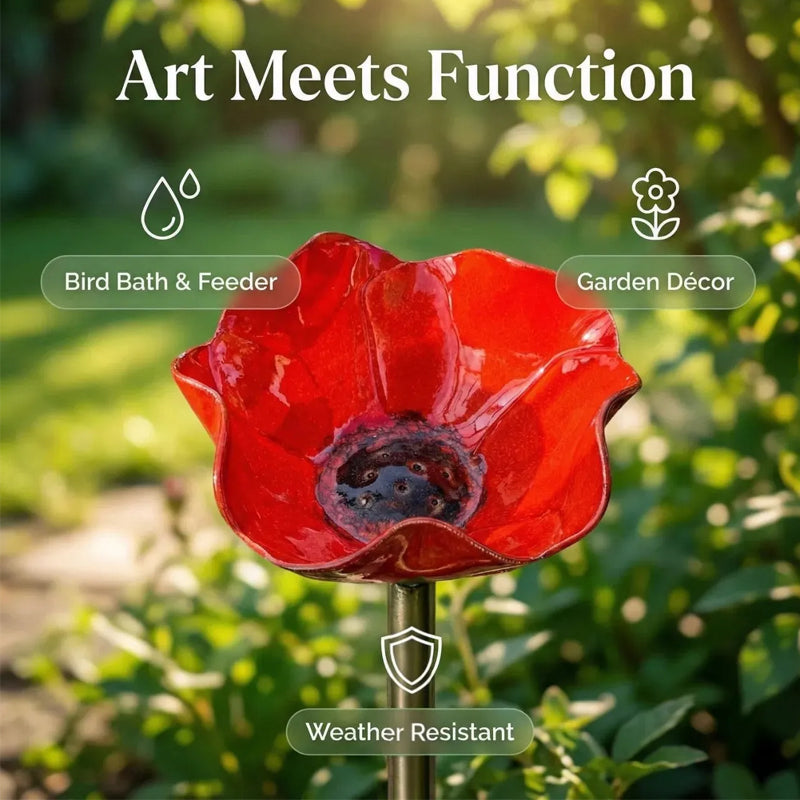 Navalonixcosh® 🎁Handmade Metal Flower Garden Stake🐦