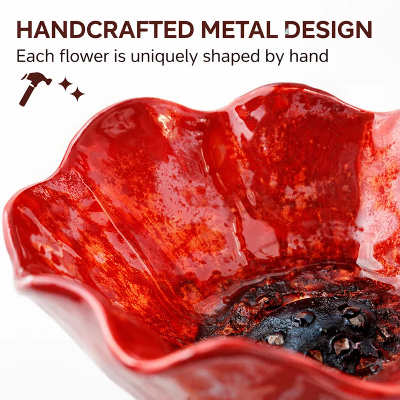 Navalonixcosh® 🎁Handmade Metal Flower Garden Stake🐦