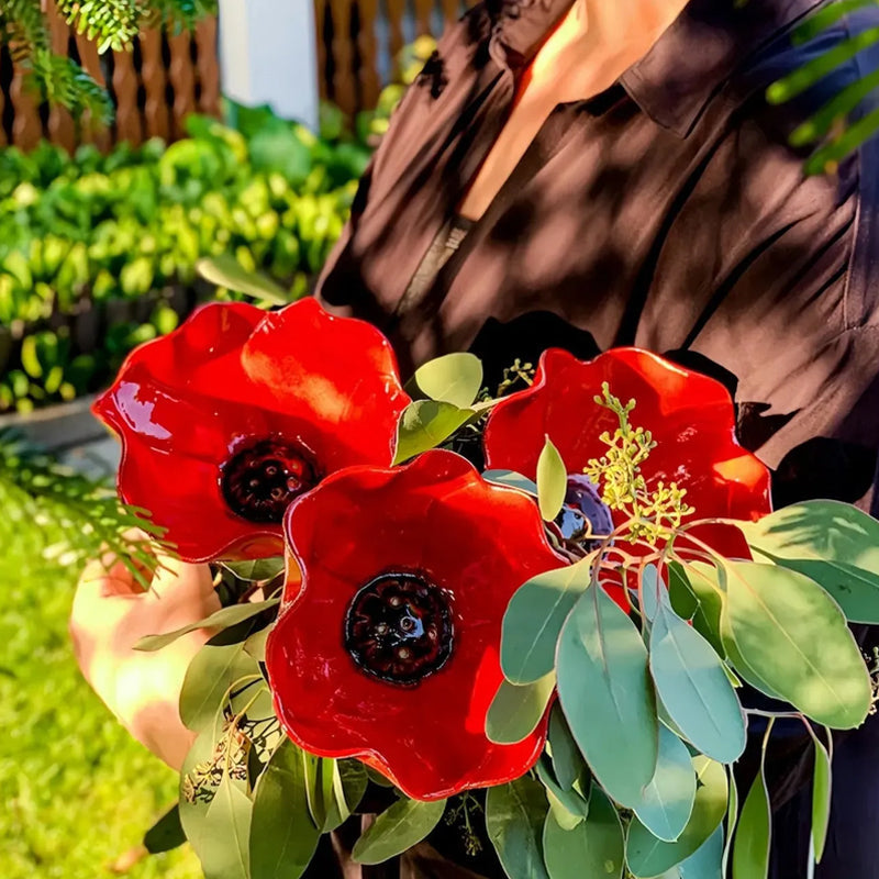 Navalonixcosh® 🎁Handmade Metal Flower Garden Stake🐦
