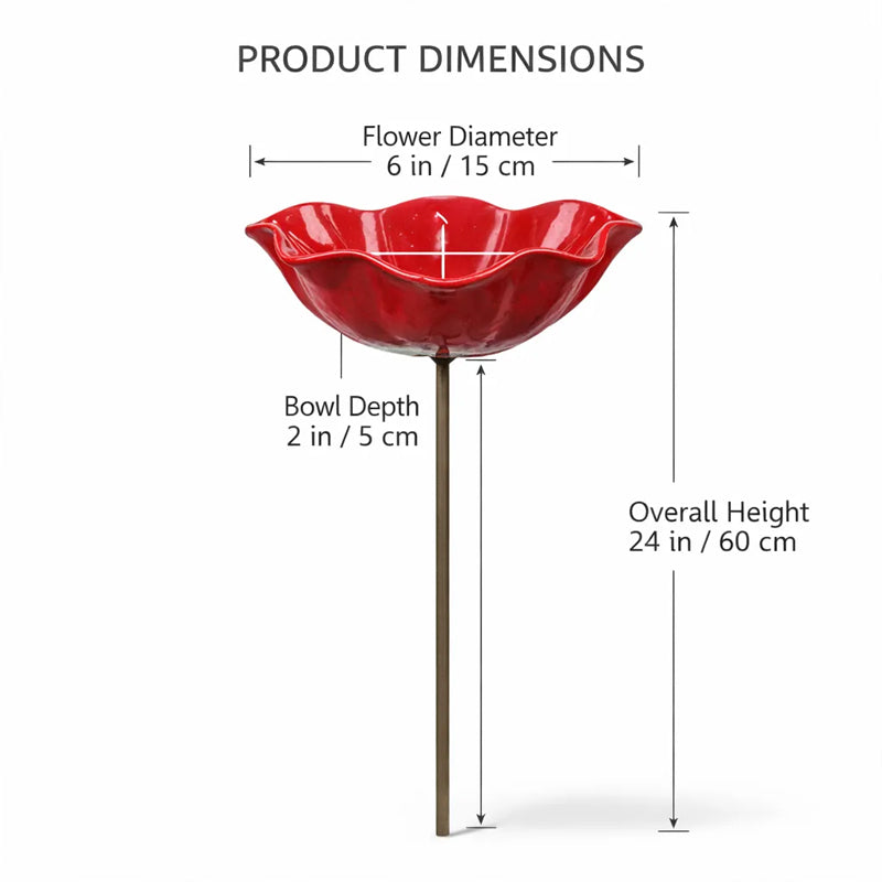 Navalonixcosh® 🎁Handmade Metal Flower Garden Stake🐦