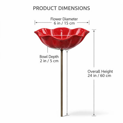 Navalonixcosh® 🎁Handmade Metal Flower Garden Stake🐦
