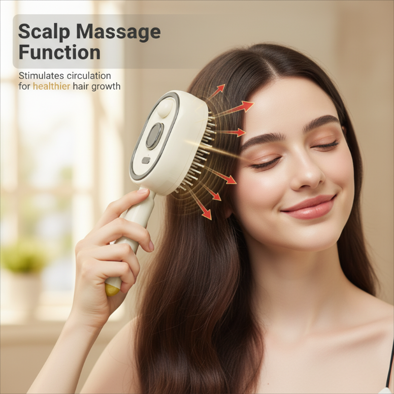 🥳 Electric Spray & Massage Hair Brush-Navalonixcosh®
