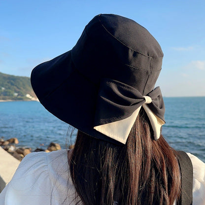 👒Women's Bowknot Wide Brim Sun Protective Hat🎀-Navalonixcosh®