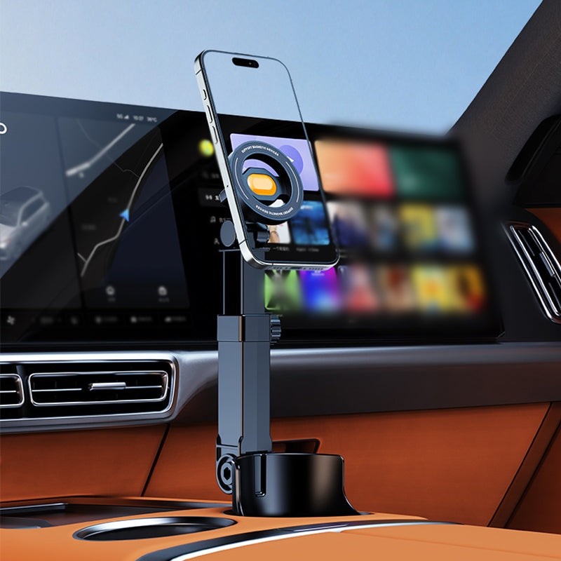 🧲Car Cup Holder Phone Mount – 360° Adjustable, Strong N52 Magnet, One-Hand Operation, Fits All Phones, Stable Magnetic & Clamp Models for Safe Driving-Navalonixcosh®