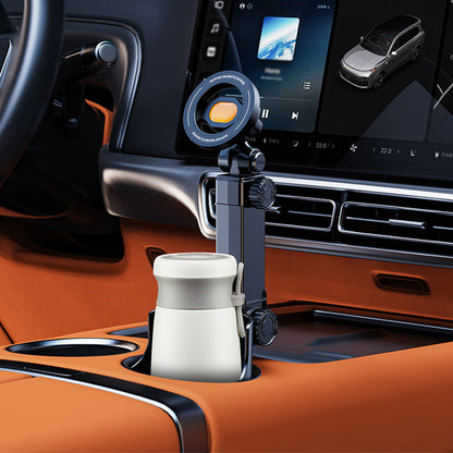 🧲Car Cup Holder Phone Mount – 360° Adjustable, Strong N52 Magnet, One-Hand Operation, Fits All Phones, Stable Magnetic & Clamp Models for Safe Driving-Navalonixcosh®