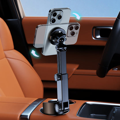 🧲Car Cup Holder Phone Mount – 360° Adjustable, Strong N52 Magnet, One-Hand Operation, Fits All Phones, Stable Magnetic & Clamp Models for Safe Driving-Navalonixcosh®