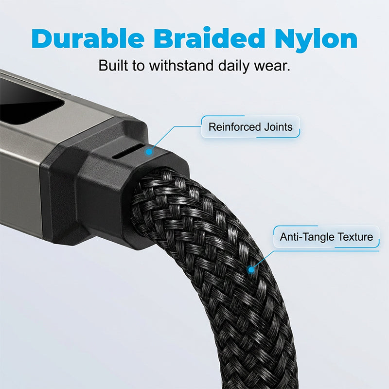 ⏳Limited-time 50% off⏰4-in-1 Digital Display Keychain Charging Cable🔋📱-Navalonixcosh®