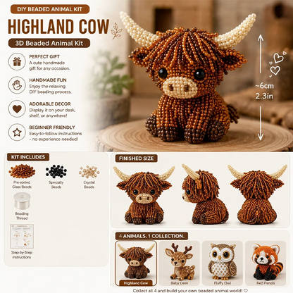 🎁 Navalonixcosh® 3D Beaded Animal DIY Craft Kit