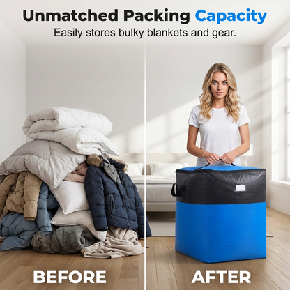 📦 50% OFF NOW! 🧳 Collapsible Storage and Moving Bag – Heavy-duty handles & zippered closure – Folds flat, perfect for moving, travel or closet organization – reusable & easy to clean 🏠-Navalonixcosh®