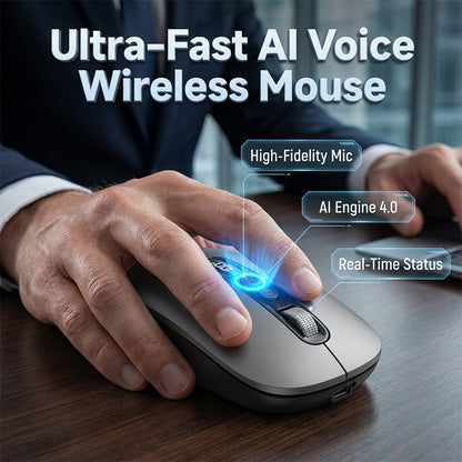 🖱️ LIMITED-TIME 50% OFF! 💥 AI Smart Voice Wireless Mouse – 1600 Words/Min, Translation Hub, Ergonomic ✨-Navalonixcosh®