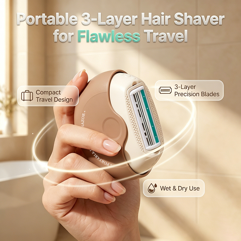 Portable 3-Layer Hair Shaver with Rotating Cover-Navalonixcosh®