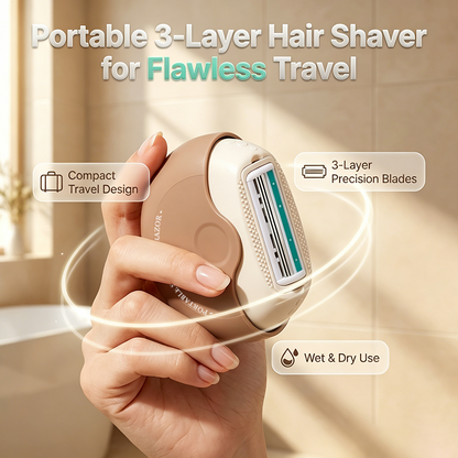 Portable 3-Layer Hair Shaver with Rotating Cover-Navalonixcosh®