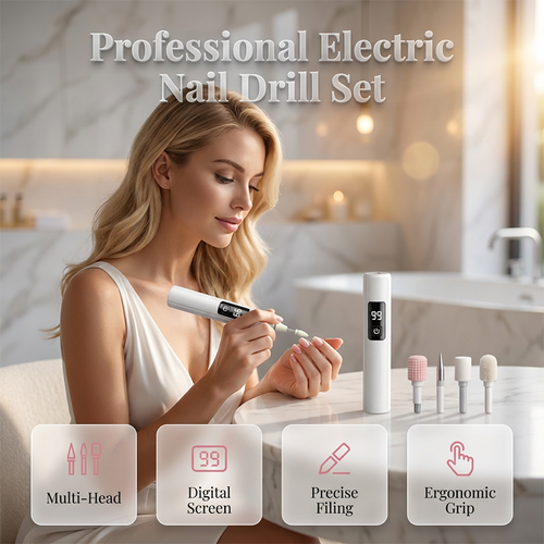 🥳2026 HOT SALE🥳💞50K+ SOLD!💅✨ 50% OFF! Professional Electric Nail Polisher – Smooths thick nails, 99-speed display. Multiple heads for shaping & buffing. Salon at home! 🌟💎-Navalonixcosh®
