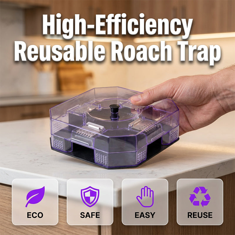 ⏳Time-Limited Special⏰ Reusable Roach Trap – Physical capture, no toxic sprays. One‑way doors, easy to check & clean. Safe for homes with kids & pets! 🏠✨-Navalonixcosh®