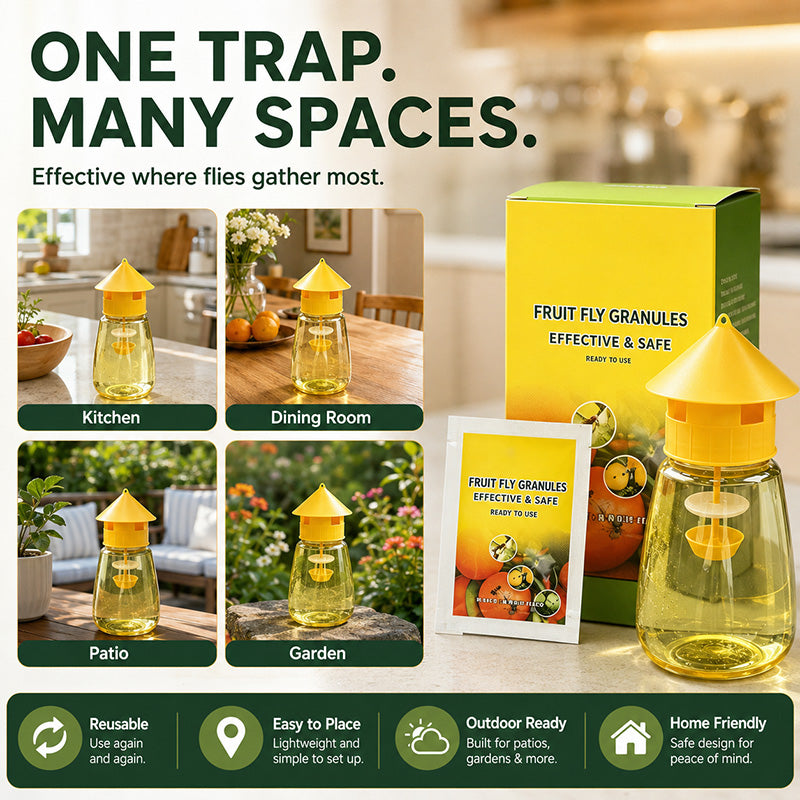 ✨ Say Goodbye to Annoying Flies | Indoor & Outdoor Hanging Fly Trap for Patios, Gardens, Garages & More – Navalonixcosh®