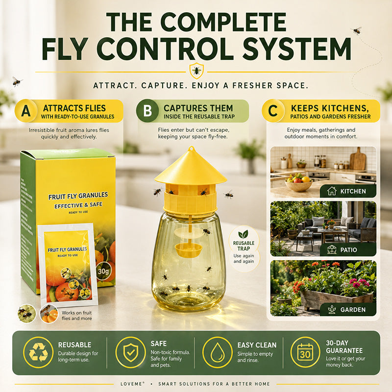✨ Say Goodbye to Annoying Flies | Indoor & Outdoor Hanging Fly Trap for Patios, Gardens, Garages & More – Navalonixcosh®