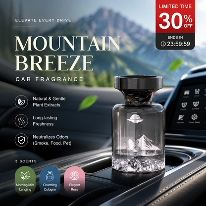 🥳2026 HOT SALE🥳🌿 30% OFF!🚗 110ml Long-Lasting Car Air Freshener – Natural plant extracts, eliminates smoke & pet odours. Weeks of freshness. Mountain design. Breath easy! 💨✨-Navalonixcosh®