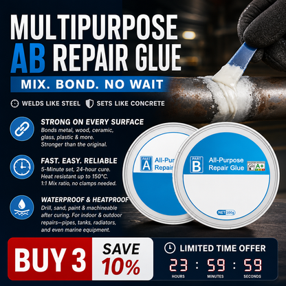 🔥 Limited-time Offer:50% OFF | AB Super Glue: Brings broken items back to life – strong yet flexible, won’t crack!-Navalonixcosh®