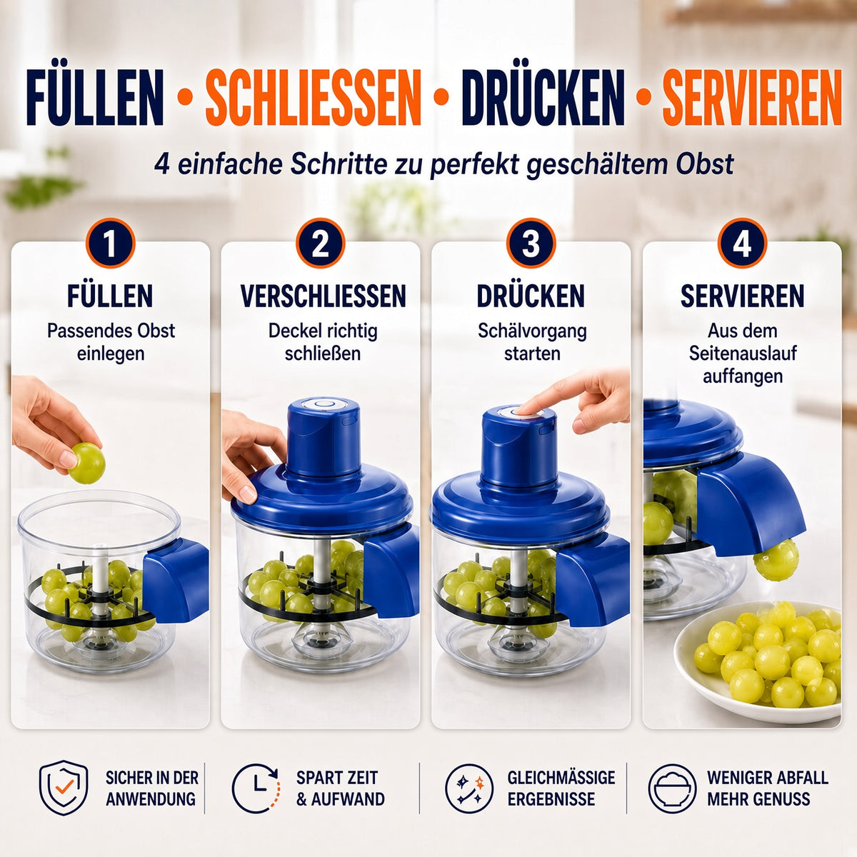 🥔 50% OFF NOW! ⚡ Electric Peeler – Sharp blades, quick peel & easy to rinse – Half price, full convenience – No more peeled fingers! 😎